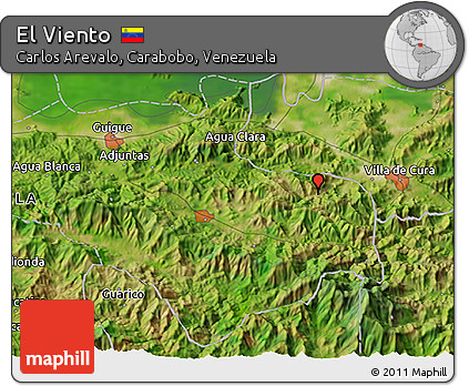 Satellite 3D Map of El Viento