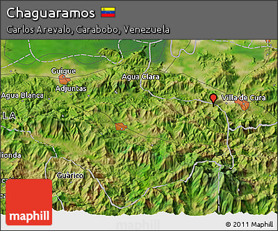 Satellite 3D Map of Chaguaramos