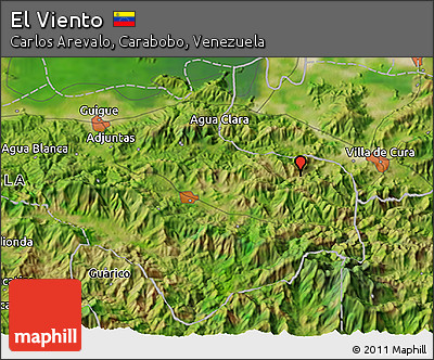 Satellite 3D Map of El Viento