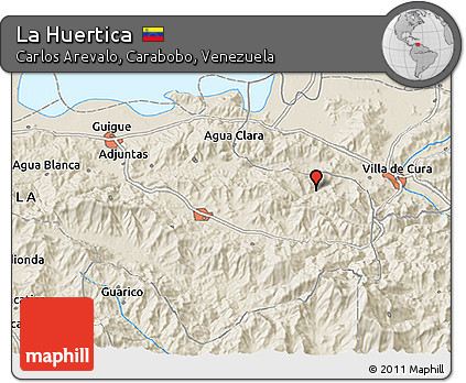 Shaded Relief 3D Map of La Huertica