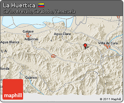 Shaded Relief 3D Map of La Huertica