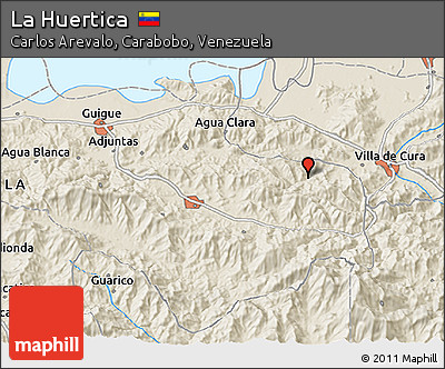 Shaded Relief 3D Map of La Huertica