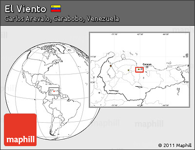 Blank Location Map of El Viento