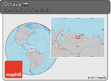 Gray Location Map of Octava