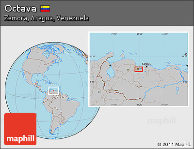 Gray Location Map of Octava