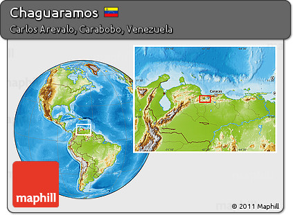 Physical Location Map of Chaguaramos