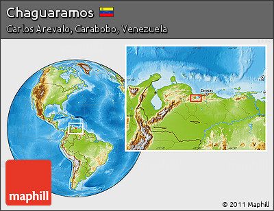 Physical Location Map of Chaguaramos
