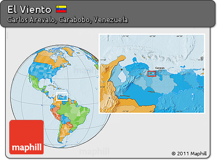 Political Location Map of El Viento