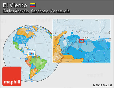 Political Location Map of El Viento