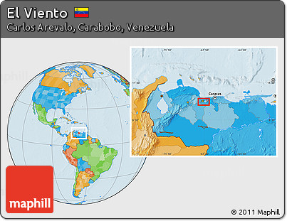 Political Location Map of El Viento