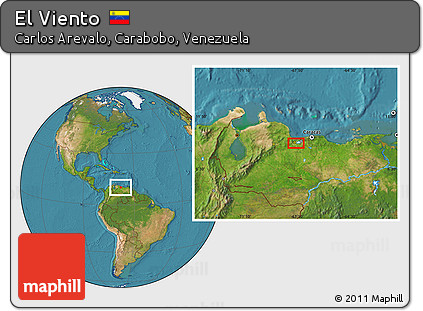 Satellite Location Map of El Viento