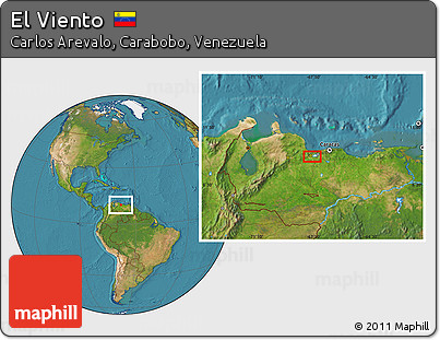 Satellite Location Map of El Viento