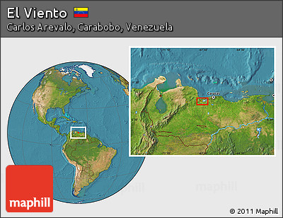 Satellite Location Map of El Viento