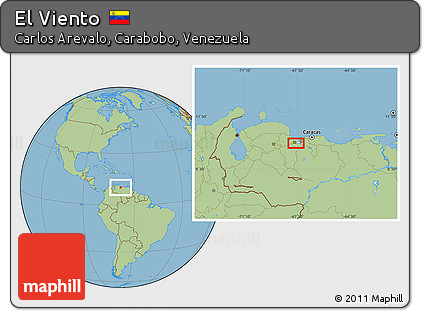 Savanna Style Location Map of El Viento