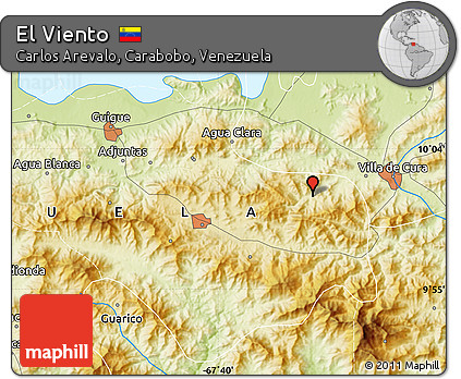 Physical Map of El Viento