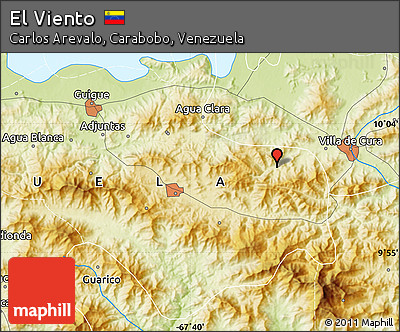 Physical Map of El Viento