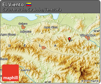 Physical Map of El Viento