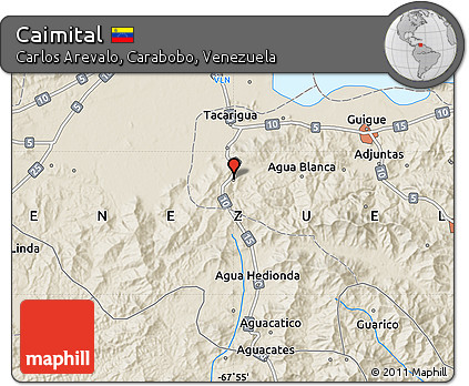 Shaded Relief Map of Caimital