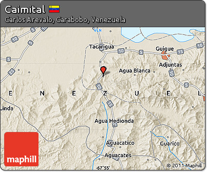 Shaded Relief Map of Caimital