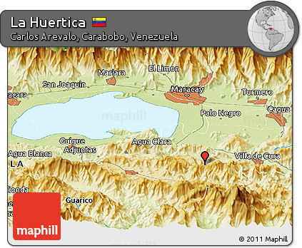 Physical Panoramic Map of La Huertica
