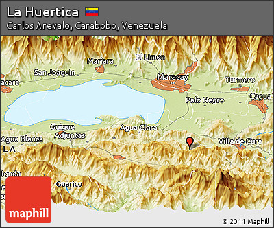 Physical Panoramic Map of La Huertica