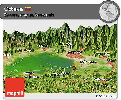 Satellite Panoramic Map of Octava