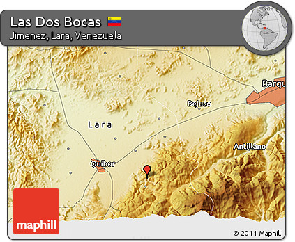 Physical 3D Map of Las Dos Bocas