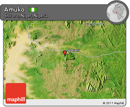 Satellite 3D Map of Amuko