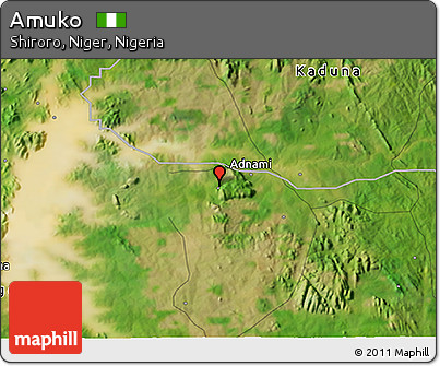 Satellite 3D Map of Amuko