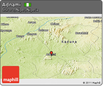 Physical Panoramic Map of Adnami