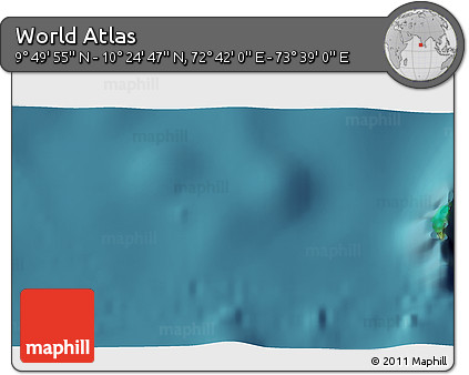 Satellite 3D Map of the Area around 10° 7' 21" N, 73° 10' 30" E