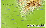 Physical Map of Los Llanos
