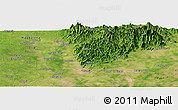 Satellite Panoramic Map of the area around 10° 7' 21" N, 73° 52' 30" W