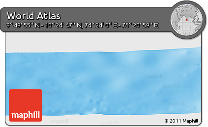 Physical Panoramic Map of the Area around 10° 7' 21" N, 74° 52' 30" E