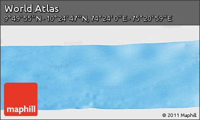 Physical Panoramic Map of the Area around 10° 7' 21" N, 74° 52' 30" E