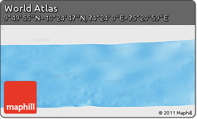 Physical Panoramic Map of the Area around 10° 7' 21" N, 74° 52' 30" E