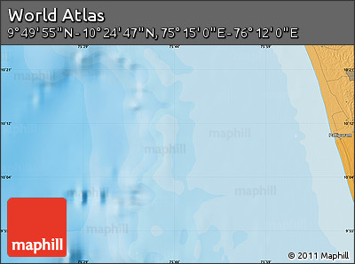 Political Map of the Area around 10° 7' 21" N, 75° 43' 29" E