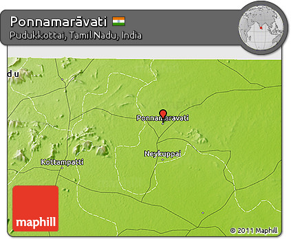 Physical 3D Map of Ponnamarāvati