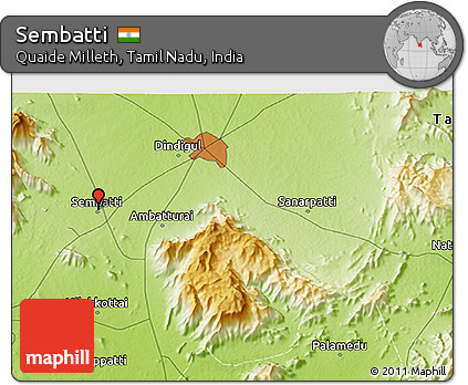 Physical 3D Map of Sembatti