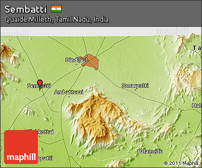 Physical 3D Map of Sembatti