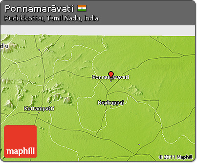 Physical 3D Map of Ponnamarāvati