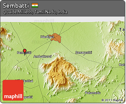 Physical 3D Map of Sembatti