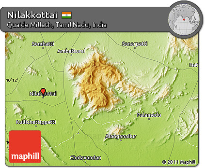 Physical Map of Nilakkottai