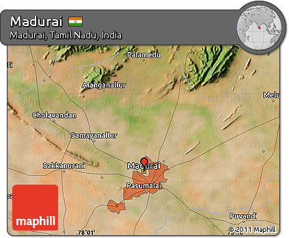 Satellite Map of Madurai