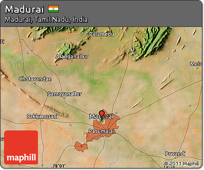 Satellite Map of Madurai