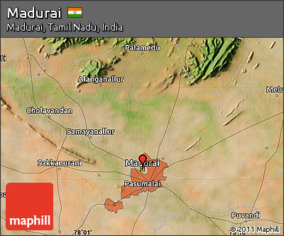 Satellite Map of Madurai