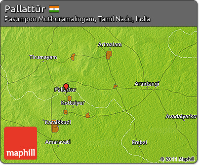 Physical 3D Map of Pallattūr