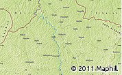 Physical Map of the area around 10° 7' 21" N, 7° 34' 30" W