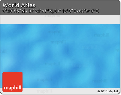 Physical 3D Map of the Area around 10° 7' 21" N, 81° 40' 30" E