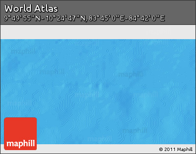 Physical 3D Map of the Area around 10° 7' 21" N, 84° 13' 29" E